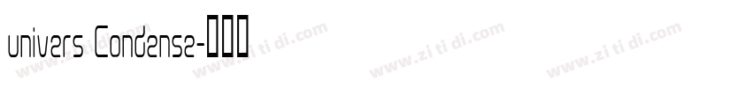 univers Condense字体转换